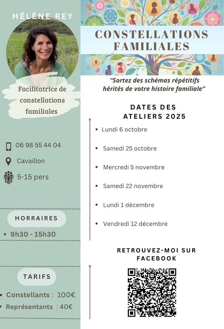 Constellations familiales, Cavaillon, Hélène Rey
