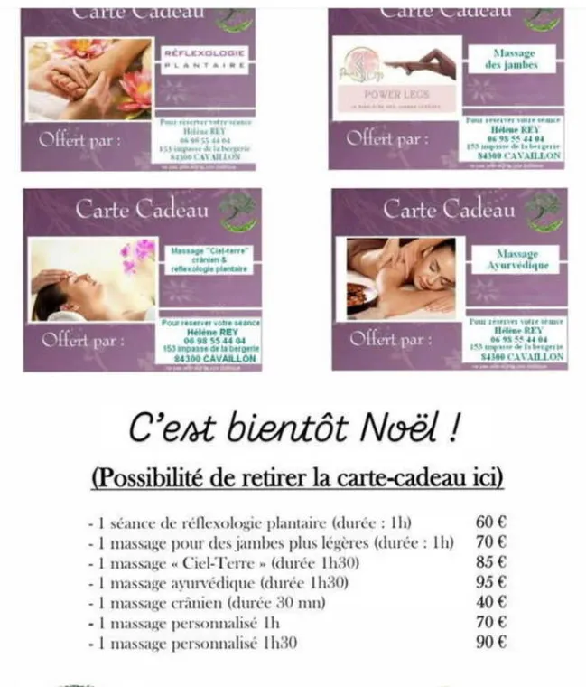 Carte-cadeau pour des séances de naturopathe à Cavaillon, Cavaillon, Hélène Rey